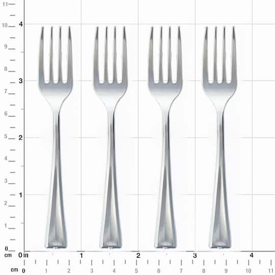 Silver Plastic Mini Forks by Celebrate It™, 24ct.
